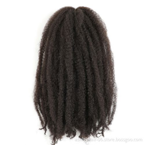 18 Inch 60G 100% Real Kanekalon Fiber Synthetic Twist Hair Extensions Marley Braiding